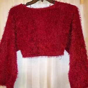 Soft bell sleeved crop top